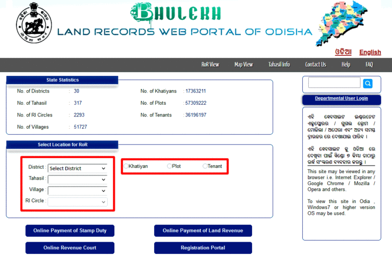 odisha bhulekh land records